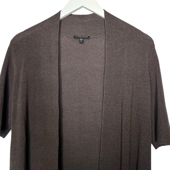 Eileen Fisher Silk Blend Duster Cardigan Brown Size Petite S - Picture 3 of 9